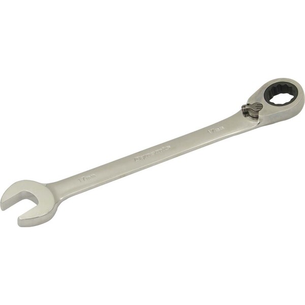 Tools 17mm Reversible Combination Ratcheting Wrench